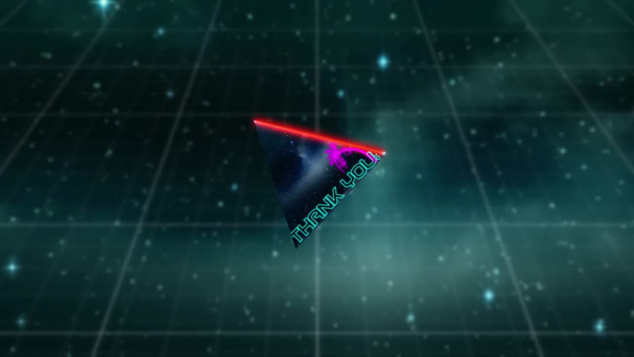 애니메이션 빈티지 비디오 게임 스크린 네온 단어 감사합니다