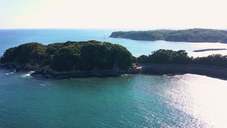 osatsu coastline in mie prefecture in japan, aerial view of sunny day