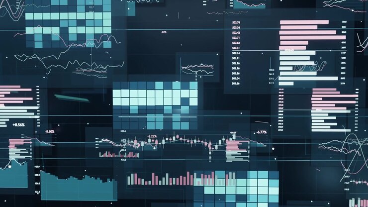 Receiving data feed, dashboard cluster updating and animating in analytics data wall, with heatmaps