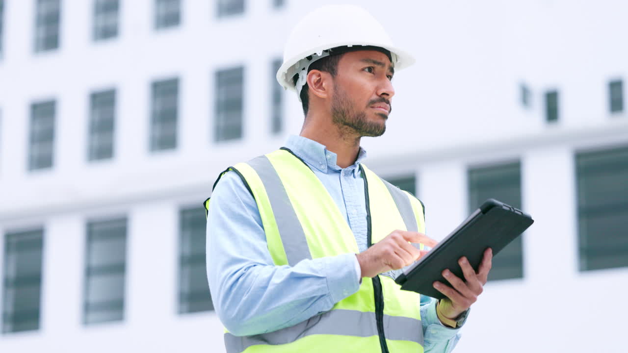 contenido, impresionado y exitoso arquitecto