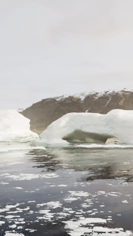 majestic icebergs in the arctic ocean