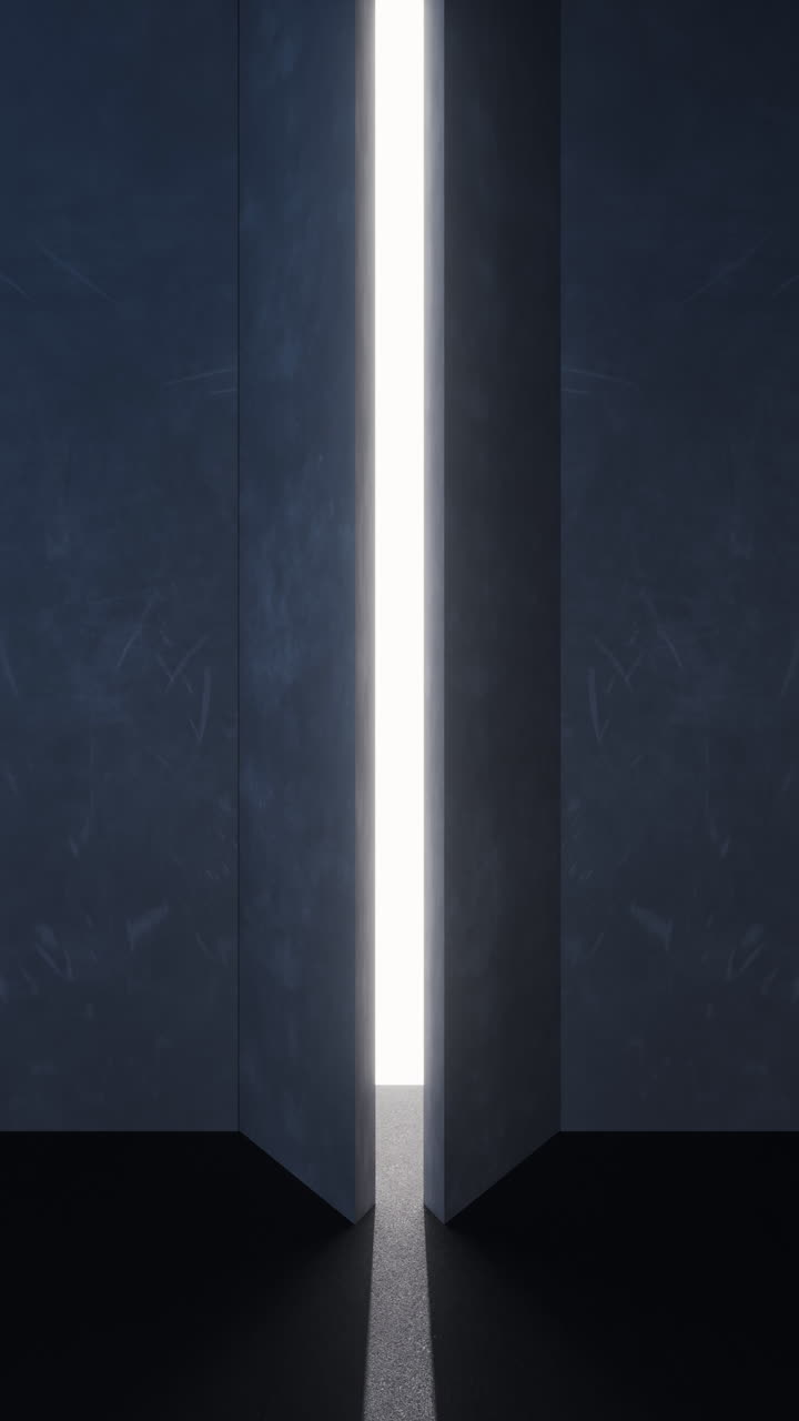 어두운 방의 문을 열어 3d 렌더링