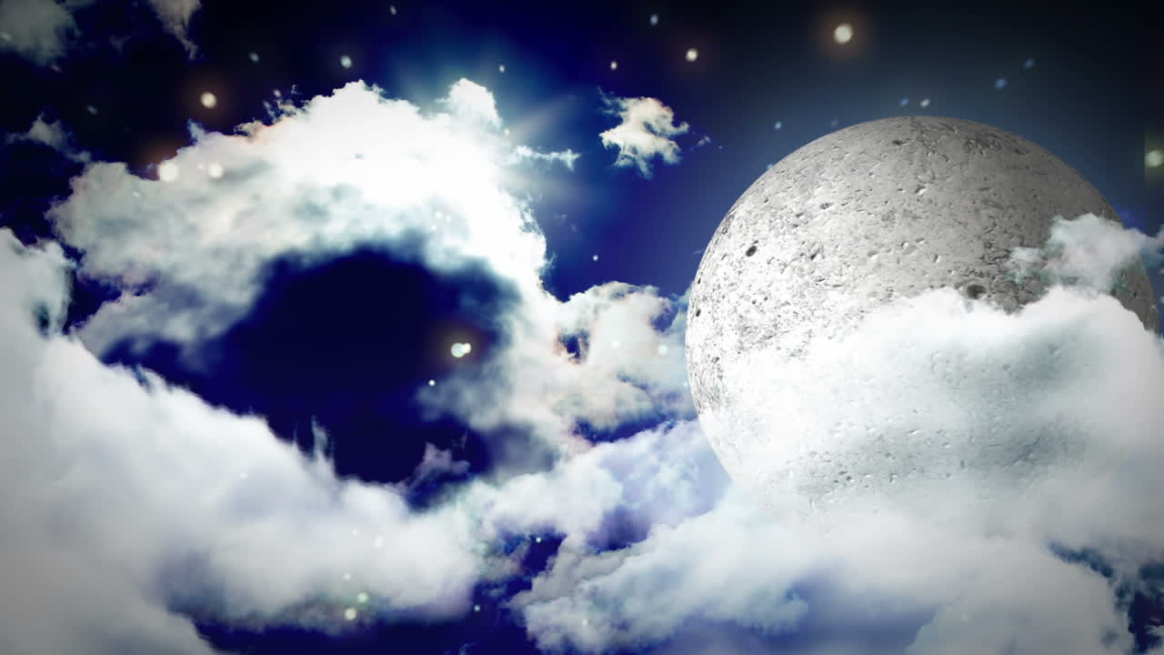 анимация дверей, открывающихся на луне