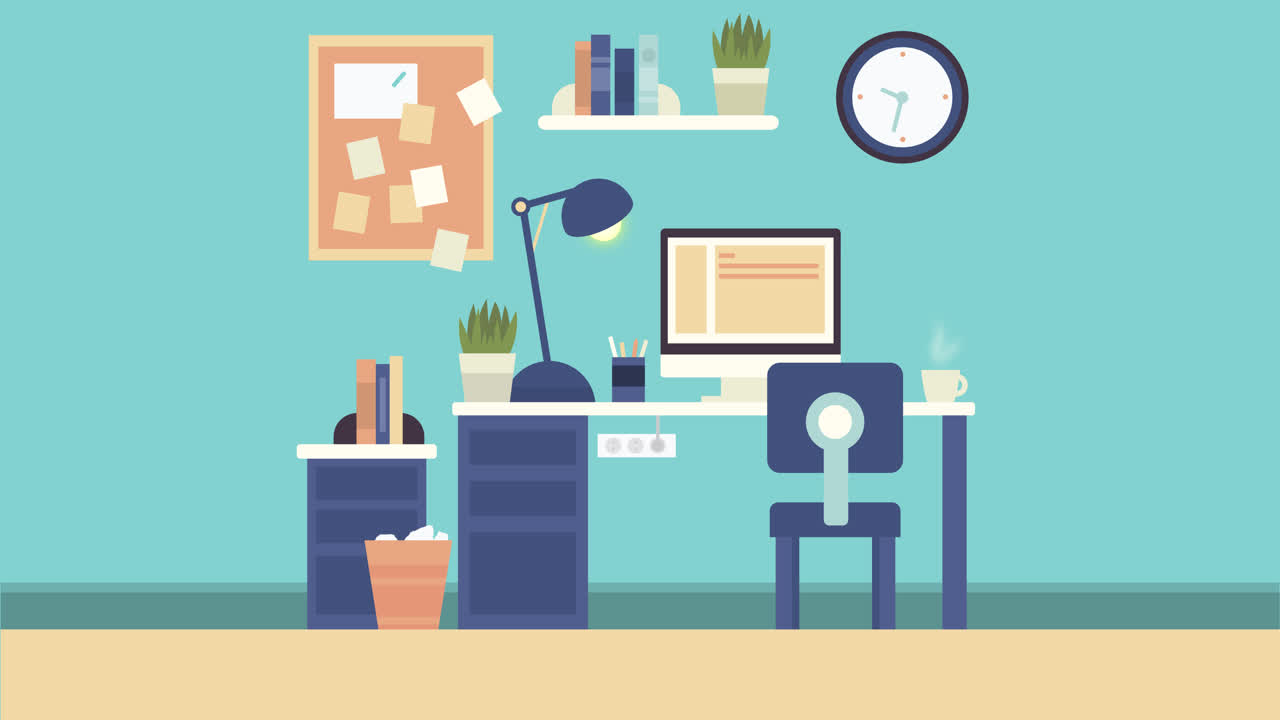 Modern Home Office Illustration