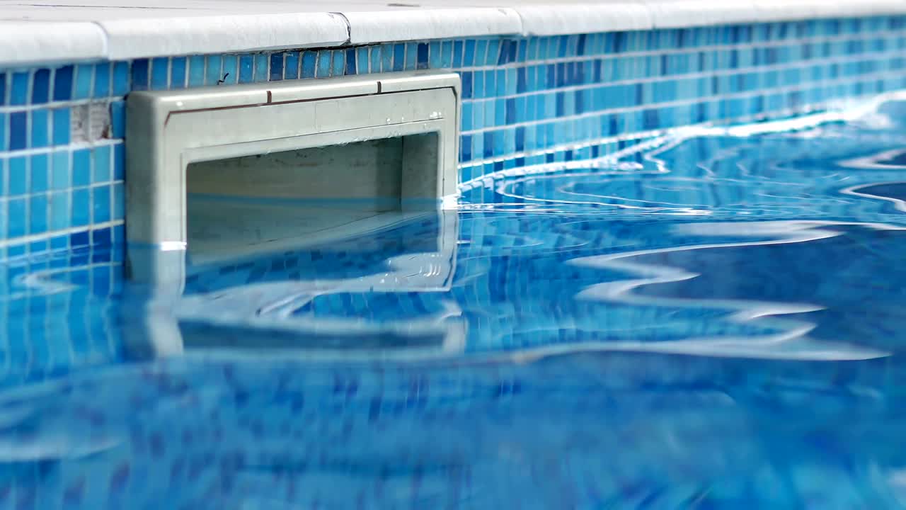 럭셔리 수영장 측면 싱크, 배경 루프, 시네마틱 dof