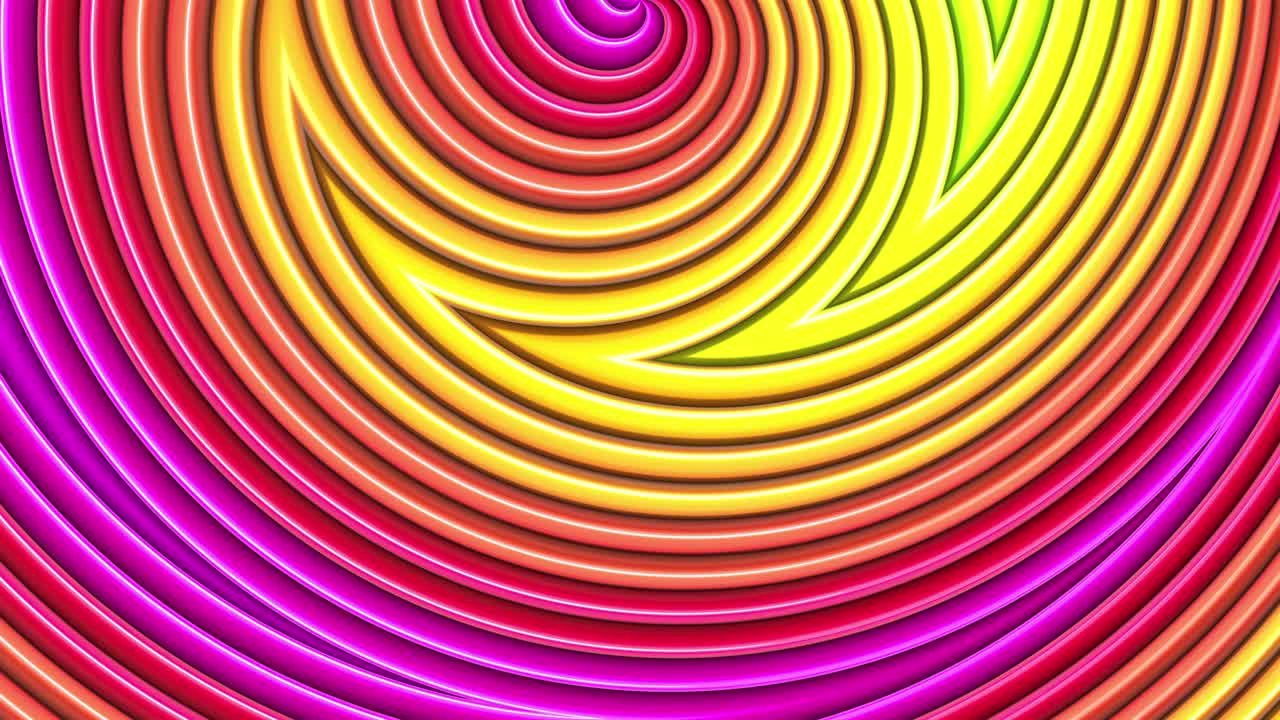 las rayas multicolores del arco iris se mueven cíclicamente.