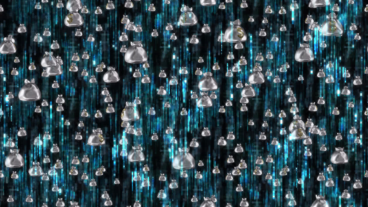 금융 경제 루프 타일 배경 떨어지는