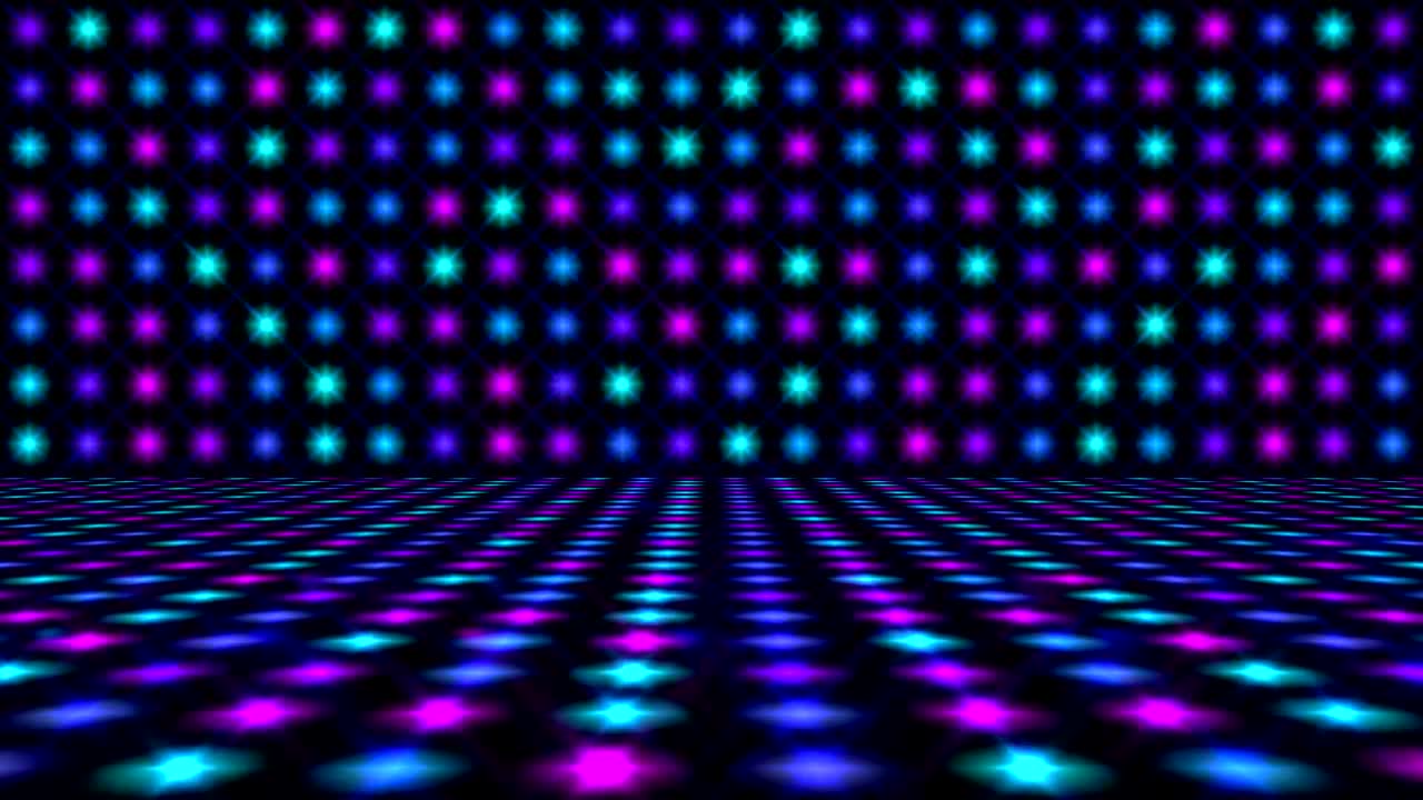 Dance Floor Lights Colors Video Background