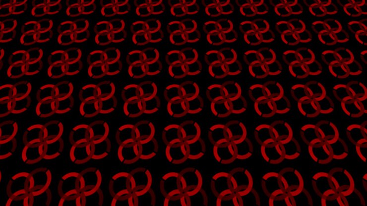 Graphic video pattern with geometric figures that tilts up and moves.