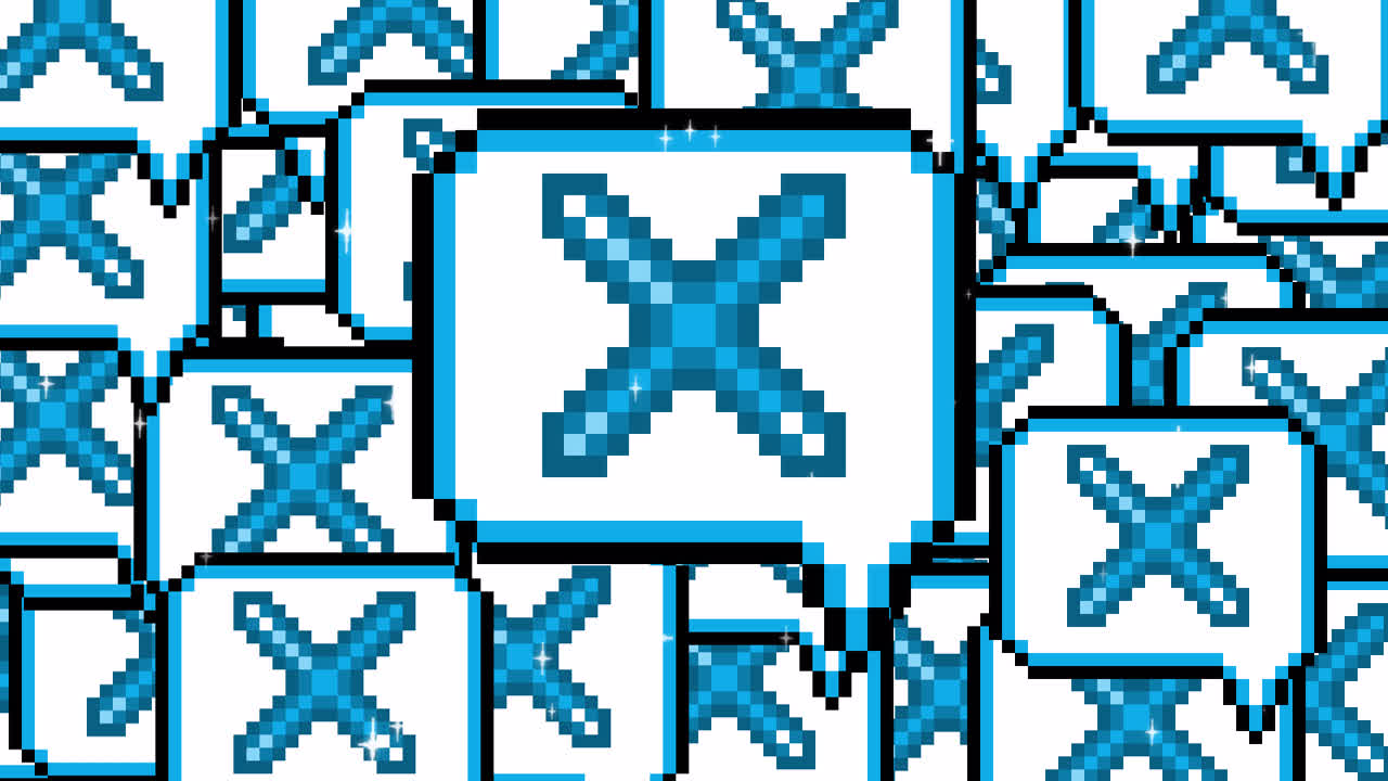 Pixel art pop up speech bubble icon cross mark Transitions. 1080p - 30 fps - Alpha Channel (1).mov