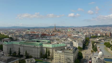 vista aérea de viena, austria con st