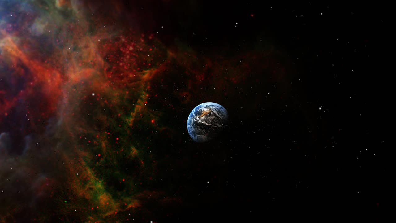 Earth in the outer space collage 4k