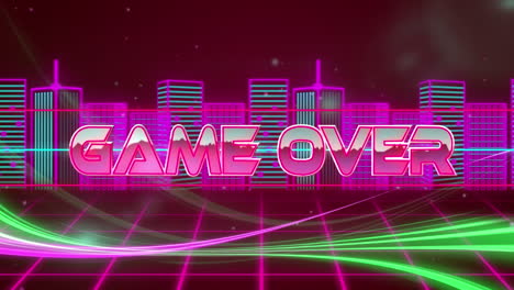 Animation-of-the-words-Game-Over-written-in-metallic-pink-letters