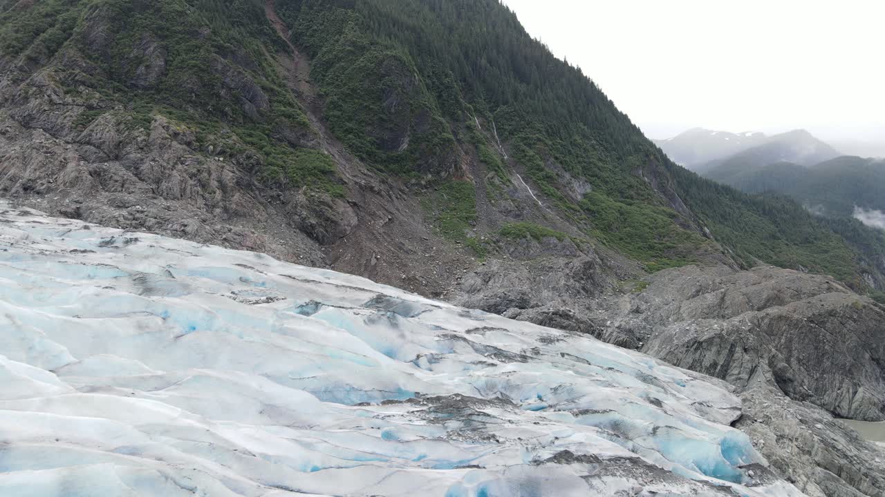 얼음 빙하의 항공 영상