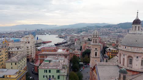 aerial view of genoa, italy