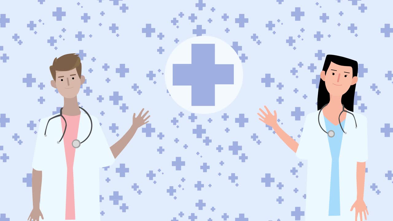 Simple animation image of medicals and cross symbol