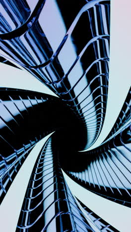 abstract metal spiral tunnel