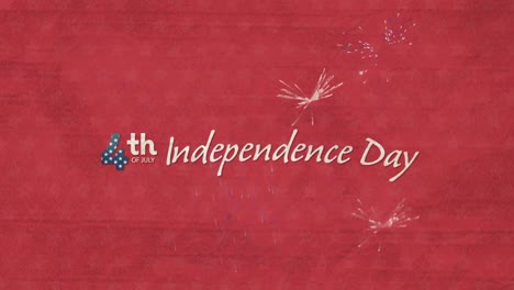 animation of a text 4th of july independence day written with 4 made of white stars on blue backgrou