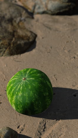 watermelon on the beach