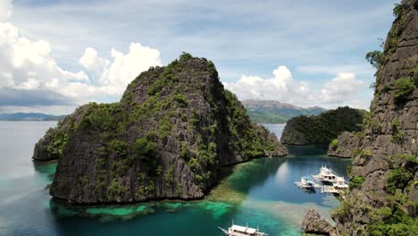 mountain seascape: aerial reverie of blue and green harmony