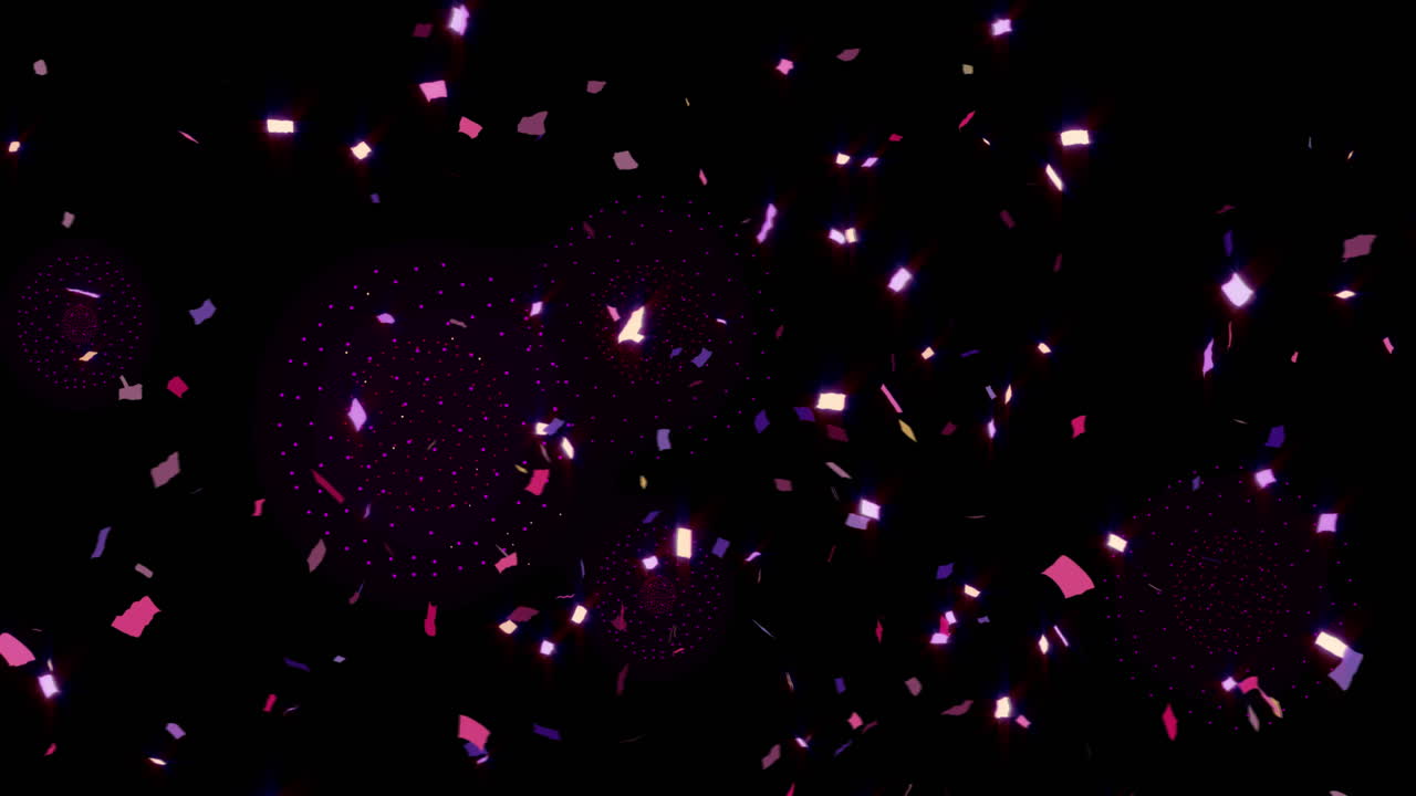 검은색 배경에 있는 모양 위의 꽃의 애니메이션