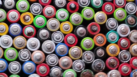 closeup of used aa batteries finger batteries rotate in a circle harmful effects of batteries closeup of used aa batteries finger batteries rotate in a circle harmful effects of batteries on the environment