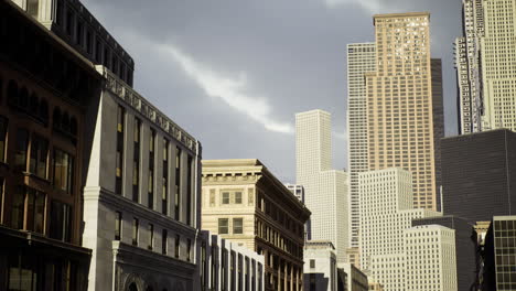 modern skyscrapers rise above historic buildings in urban landscape