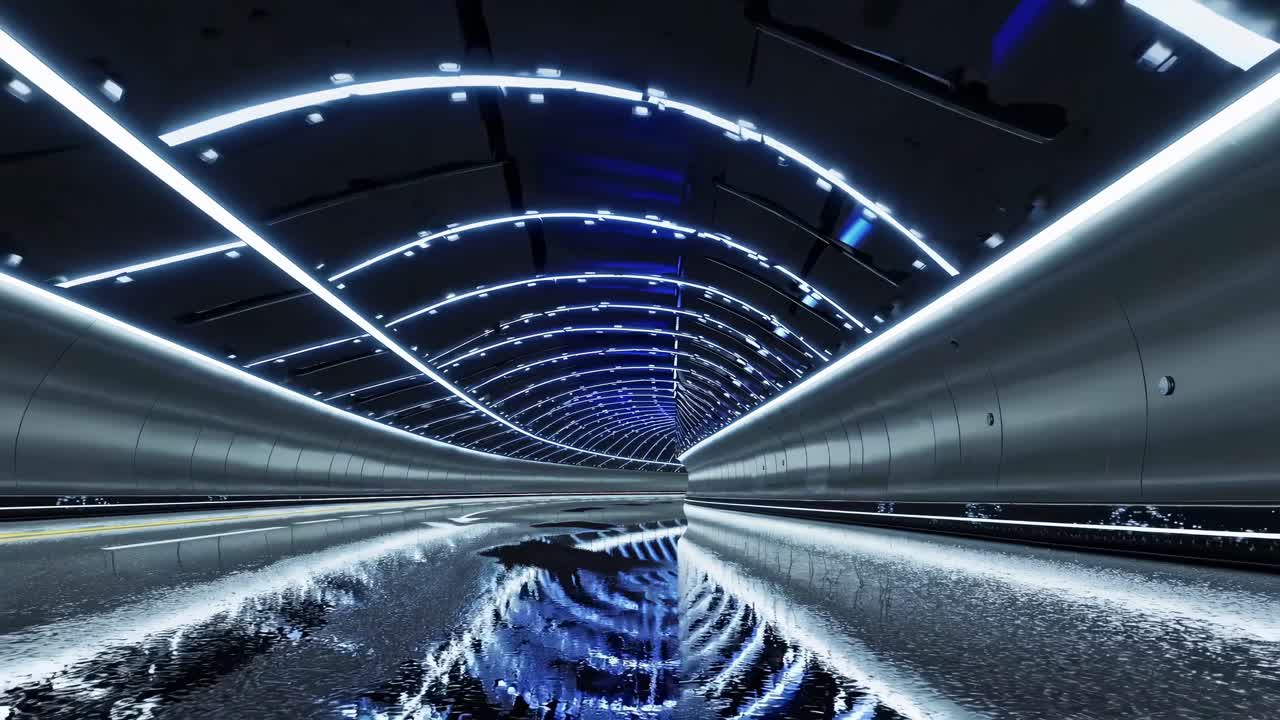 Futuristic Illuminated Tunnel
