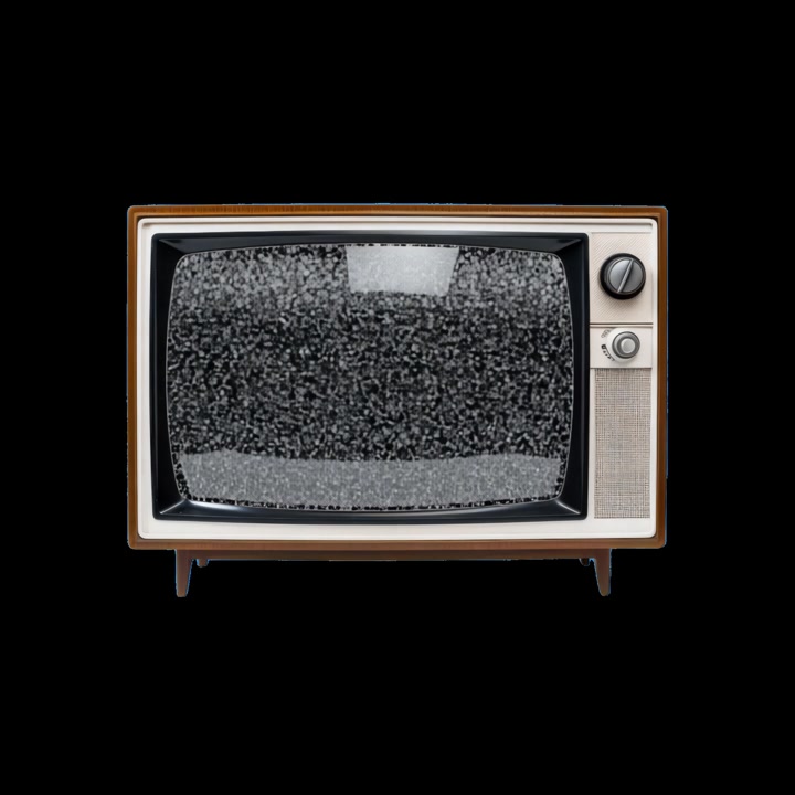 Televisore vintage con rumore statico