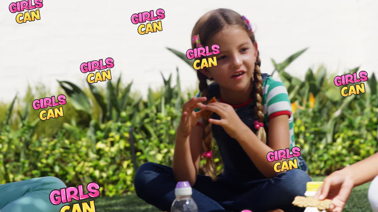 la animación de la chica puede enviar mensajes de texto a la chica de la escuela