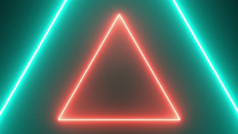 fondo de triángulos de neón