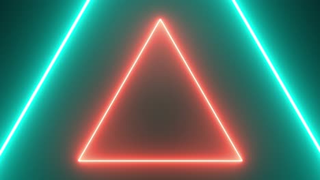 neon triangles background