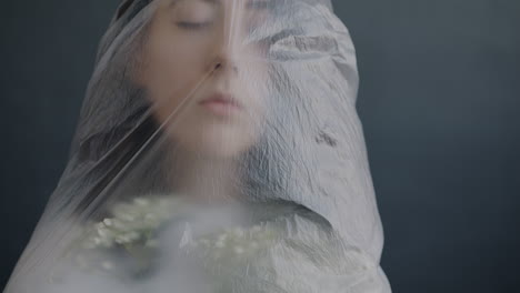 plastic encased portrait