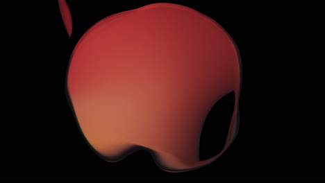 abstract red and orange fluid design