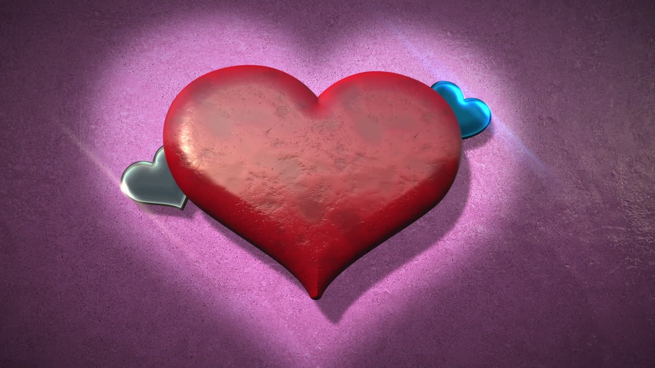 animación primer movimiento corazones románticos en el día de san valentín 33