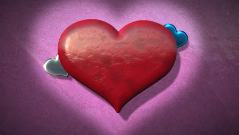 animación primer movimiento corazones románticos en el día de san valentín 33