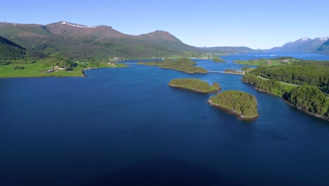 aerial footage beautiful nature norway.