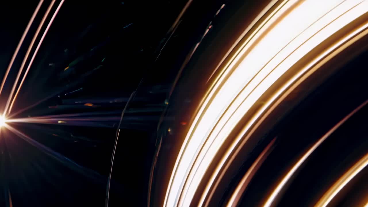 Dynamic light trails captured in a low-angle shot, creating a sense of speed and motion, reminiscent