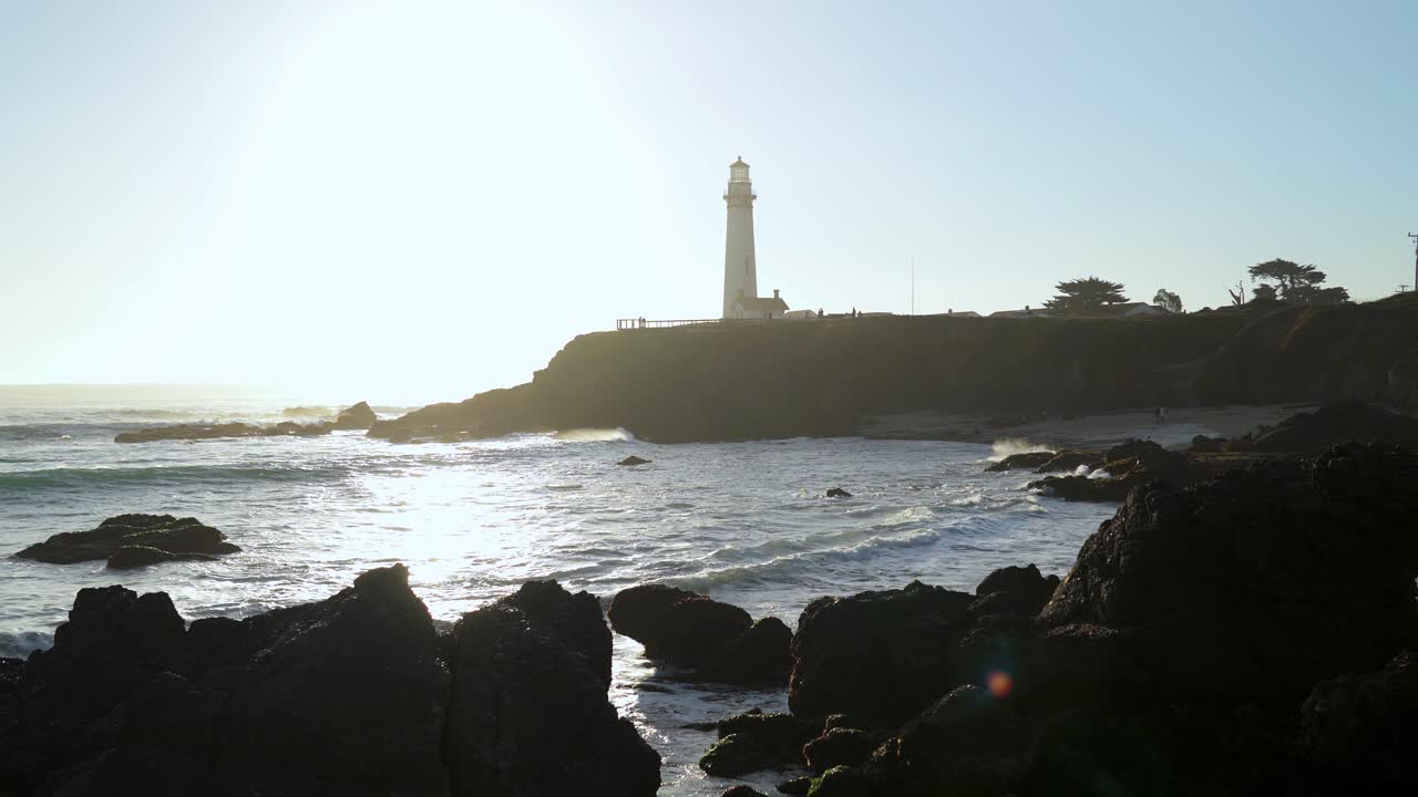 일몰, 캘리포니아 15에서 pescadero pigeon point 등대