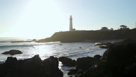 Pescadero-Pigeon-Point-Light-House-at-sunset,-California-15