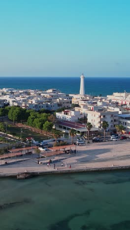 aerial view of a city next to the adriatic sea