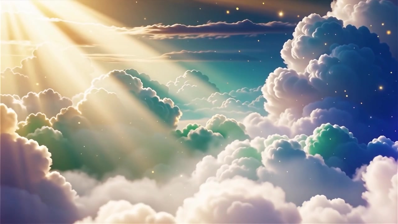 Christian Heavenly Light Worship Background