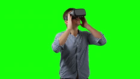 Young-man-in-VR-headset