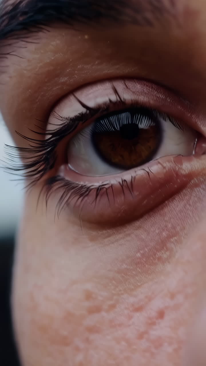 인간 눈의 클로즈업