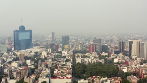 Aerial-shot-of-pollution-in-Mexico-City