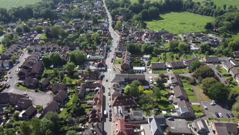 4k drone video the high street road in village of bridge near canterbury