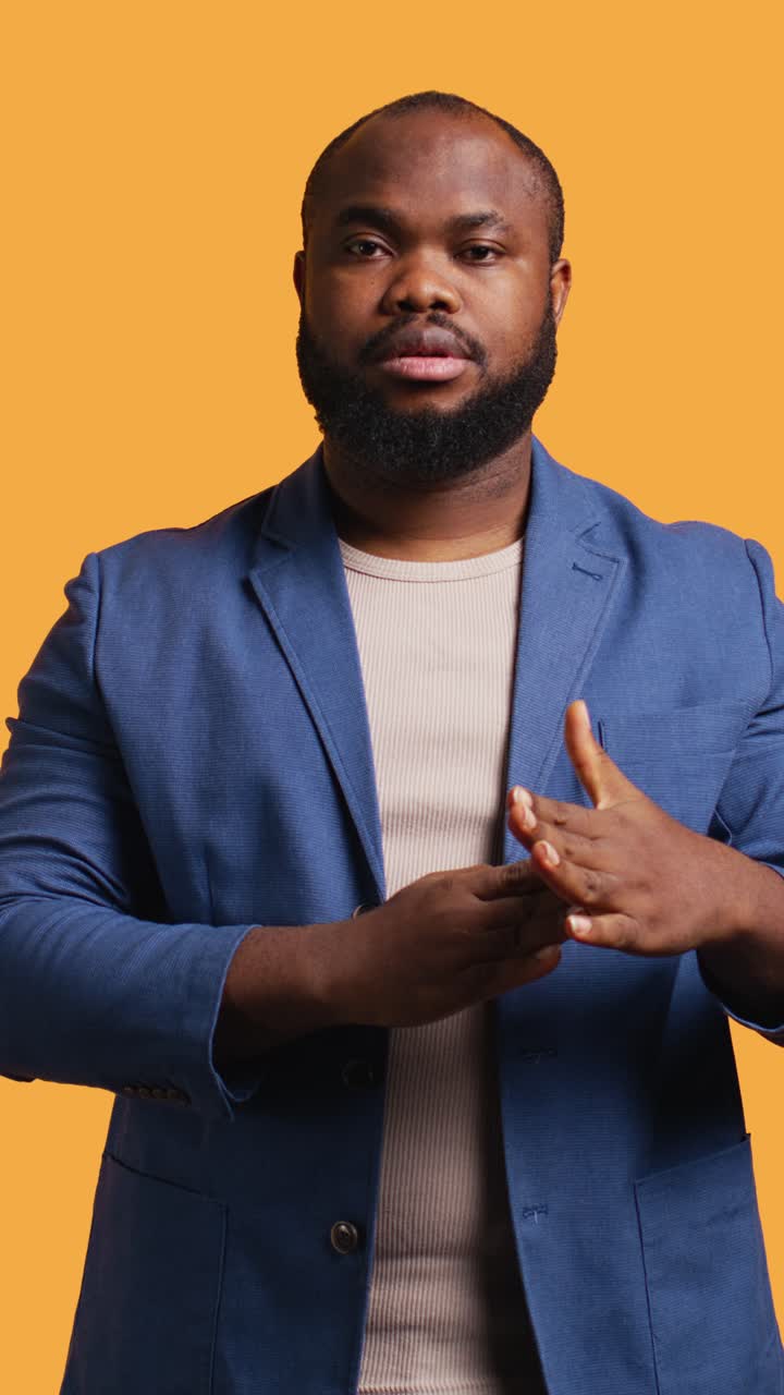 African American Man Making Time Out Gesture