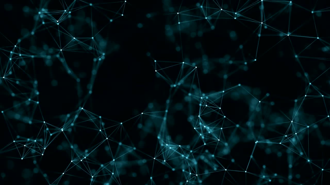 abstract loop color geometrical background with lines and dots