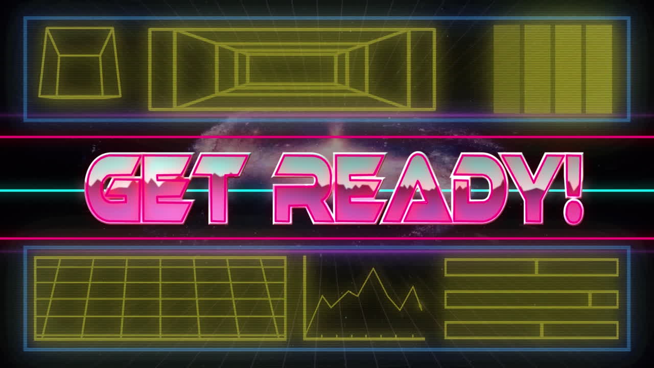 데이터와 함께 화면 위의 준비 텍스트의 애니메이션