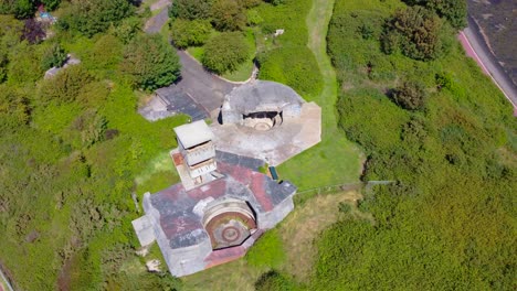 gun emplacements and observation tower at beacon hill battery in harwich, essex, uk